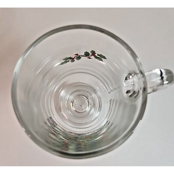 Luminarc Vintage Christmas Tree & Holly Glass Mugs Set Of 2 | Holiday Hostess - Picture 10 of 14